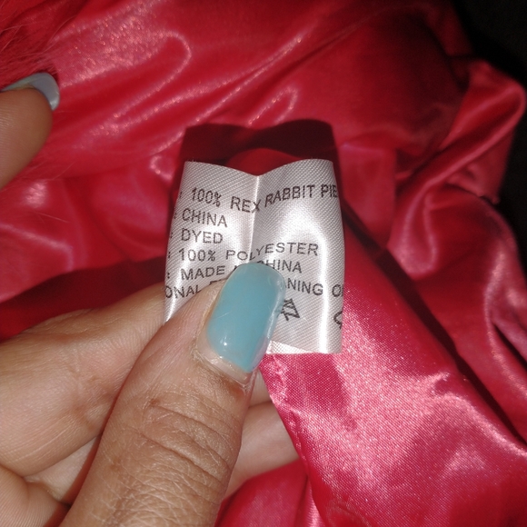 Gently used 100% Rex rabbit fur bomber jacket with hood - Picture 6 of 6